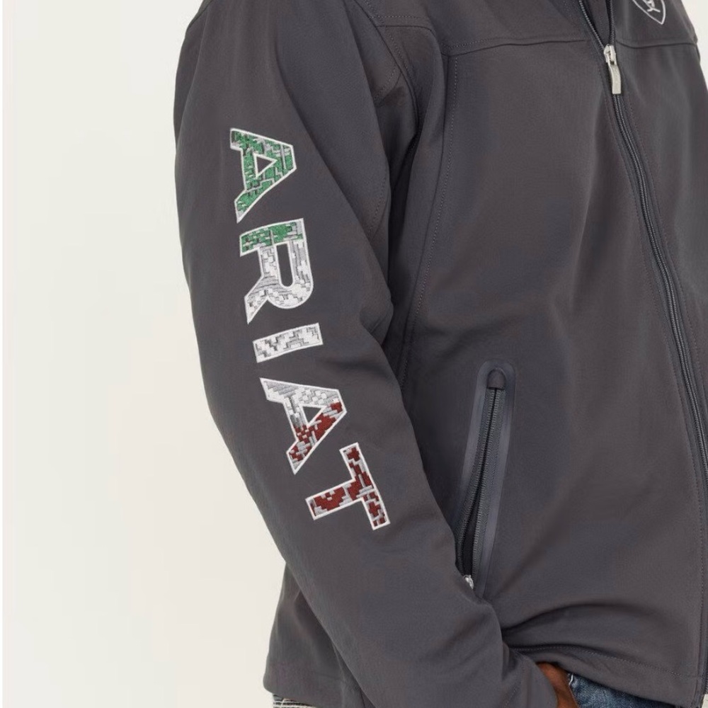 Ariat men’s team Mexico thunderbird zip-front softshell with embroidered Accents